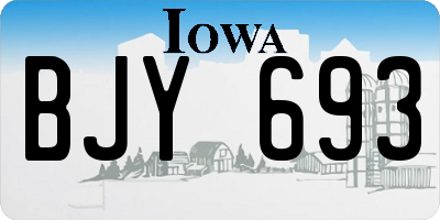 IA license plate BJY693