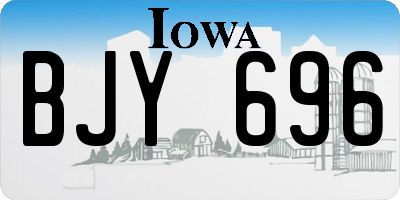 IA license plate BJY696