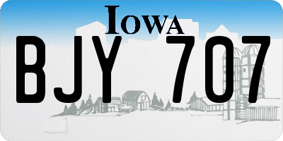 IA license plate BJY707