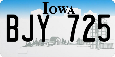 IA license plate BJY725