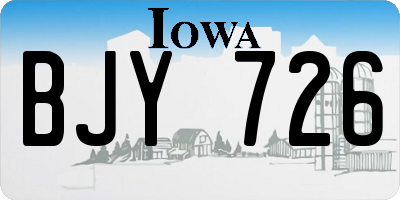 IA license plate BJY726
