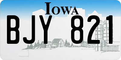 IA license plate BJY821