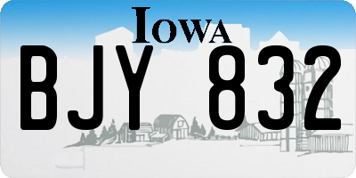 IA license plate BJY832