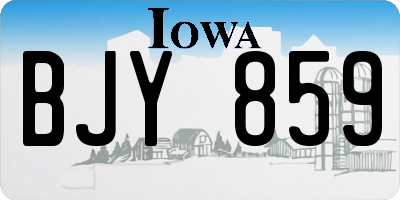 IA license plate BJY859