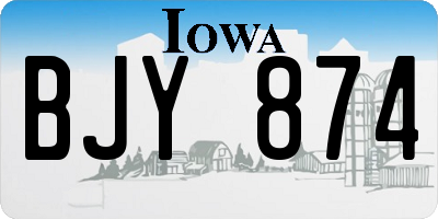 IA license plate BJY874