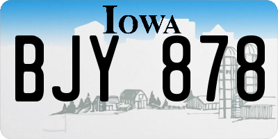 IA license plate BJY878