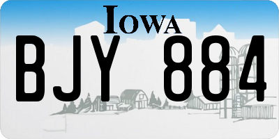 IA license plate BJY884