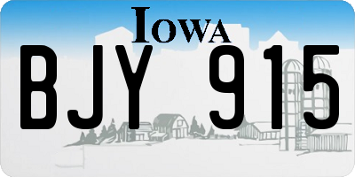 IA license plate BJY915