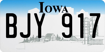 IA license plate BJY917