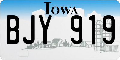 IA license plate BJY919
