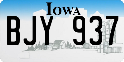 IA license plate BJY937
