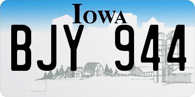 IA license plate BJY944