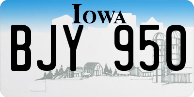 IA license plate BJY950