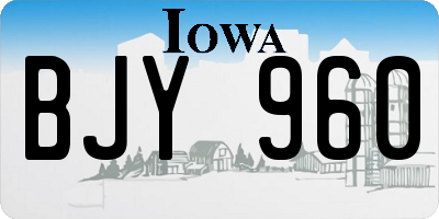 IA license plate BJY960