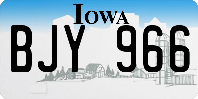 IA license plate BJY966