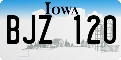 IA license plate BJZ120