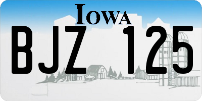 IA license plate BJZ125