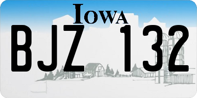 IA license plate BJZ132