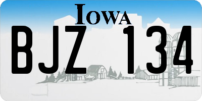 IA license plate BJZ134