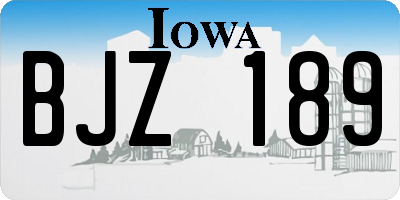 IA license plate BJZ189