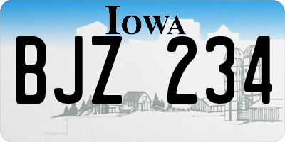 IA license plate BJZ234