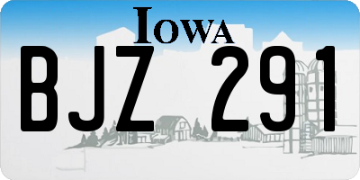 IA license plate BJZ291