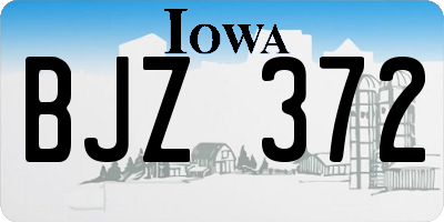 IA license plate BJZ372