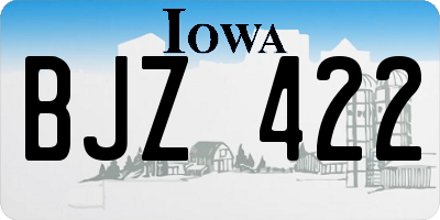 IA license plate BJZ422