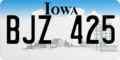 IA license plate BJZ425