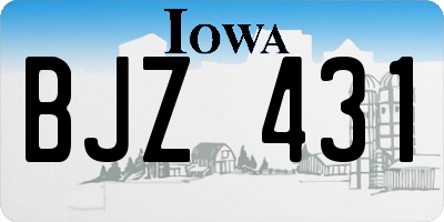 IA license plate BJZ431