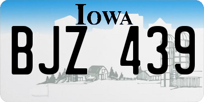 IA license plate BJZ439