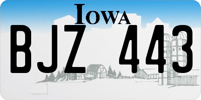 IA license plate BJZ443