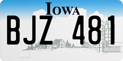 IA license plate BJZ481
