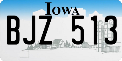 IA license plate BJZ513
