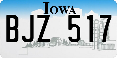 IA license plate BJZ517
