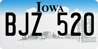 IA license plate BJZ520
