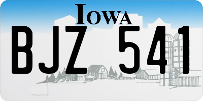 IA license plate BJZ541