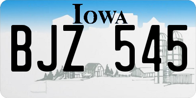 IA license plate BJZ545
