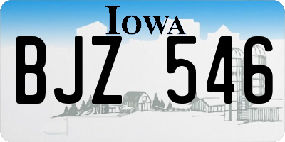 IA license plate BJZ546