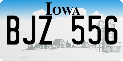 IA license plate BJZ556