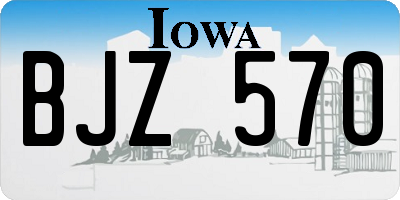 IA license plate BJZ570