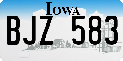 IA license plate BJZ583