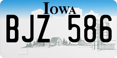 IA license plate BJZ586