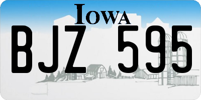 IA license plate BJZ595