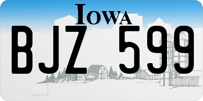 IA license plate BJZ599