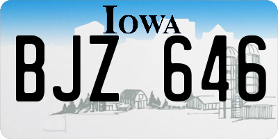 IA license plate BJZ646