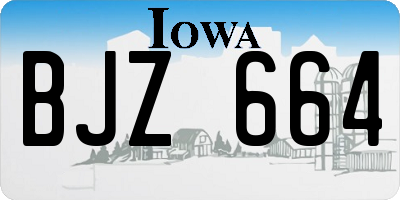 IA license plate BJZ664