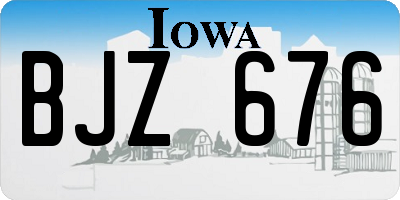 IA license plate BJZ676
