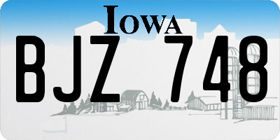 IA license plate BJZ748