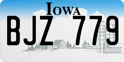 IA license plate BJZ779